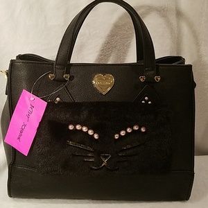 Betsey Johnson precious kitty face purse